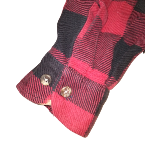 5 Brother Vintage Heavyweight Flannel Plaid Shirt Size Tallman Large - Picture 4 of 6